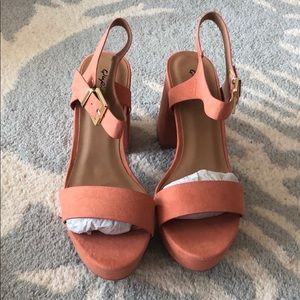 Qupid Coral Heels